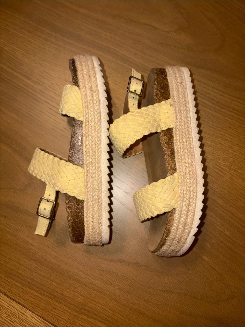 3 for $8 art class Yellow Braided Strap Sandals